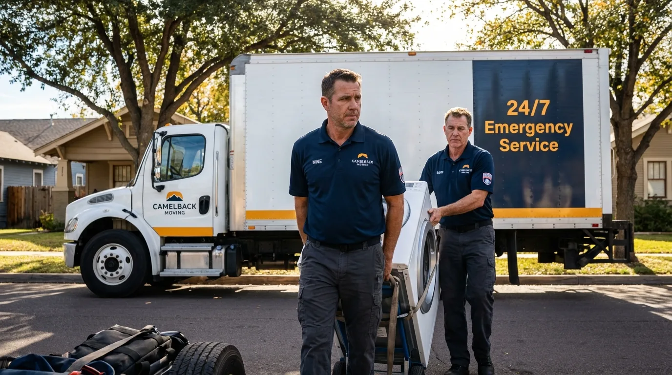 CamelBack Moving crew loading furniture in South Padre Island, TX
