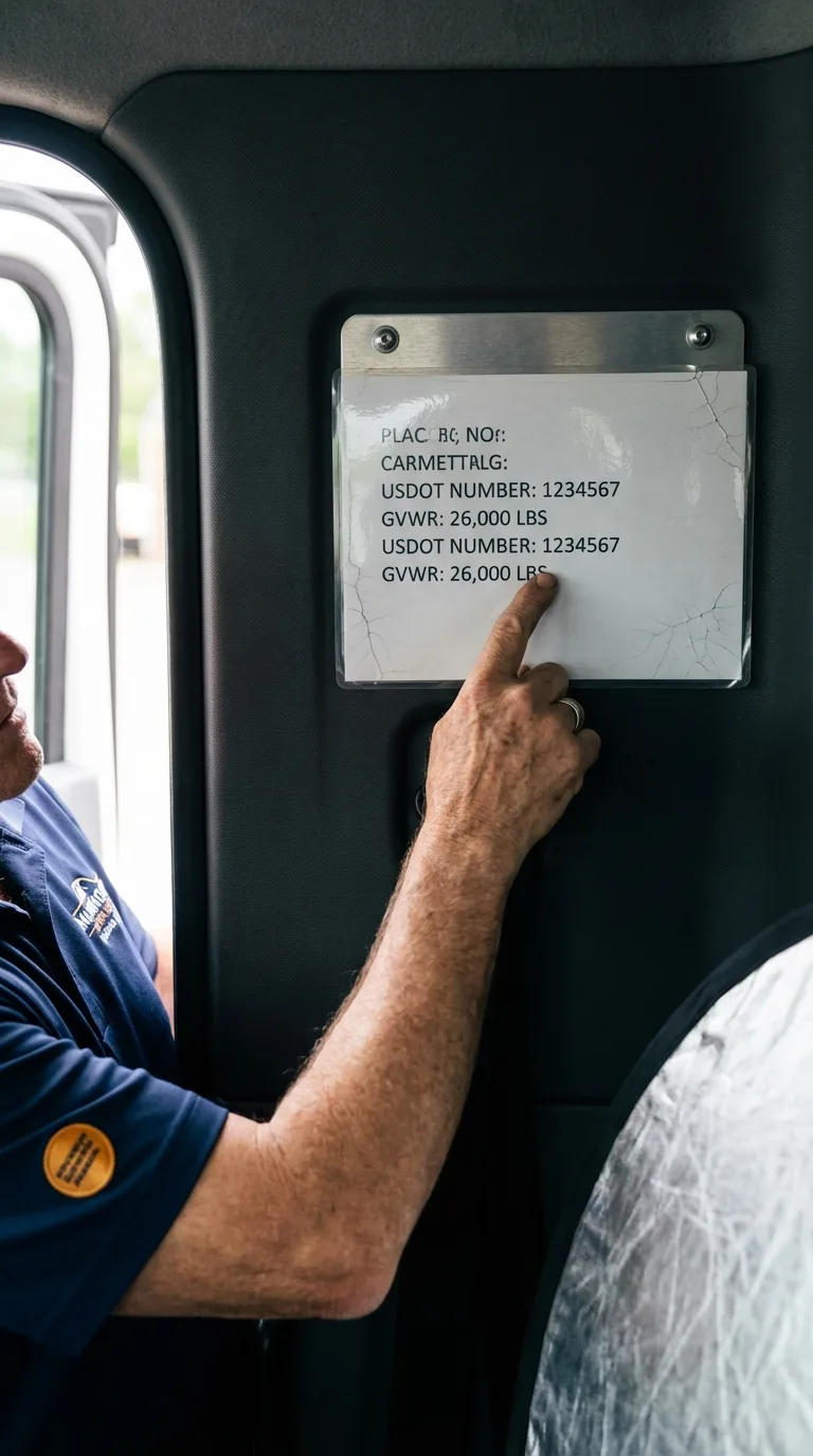 USDOT licensing placard verification in South Padre Island